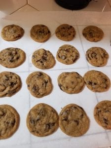 batch of chocolate chip cookies